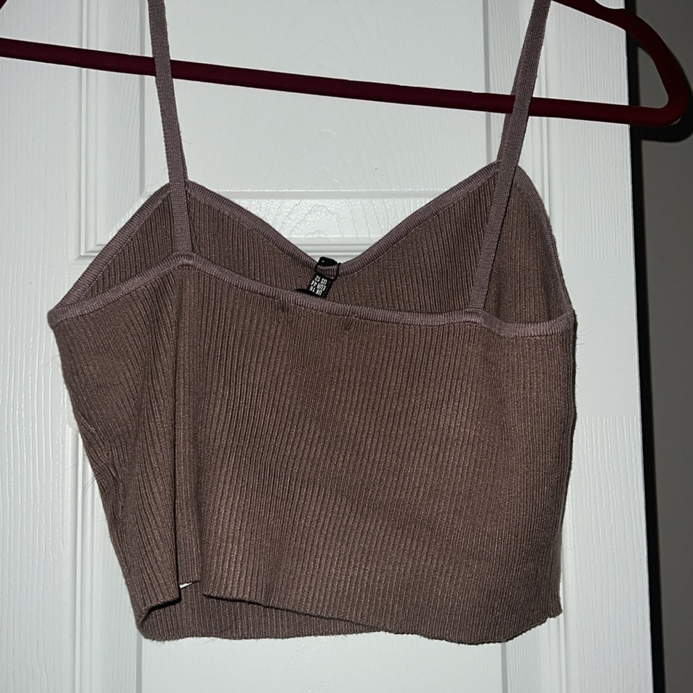 Missguided Chocolate Ribbed Camisole - Picture 4 of 4